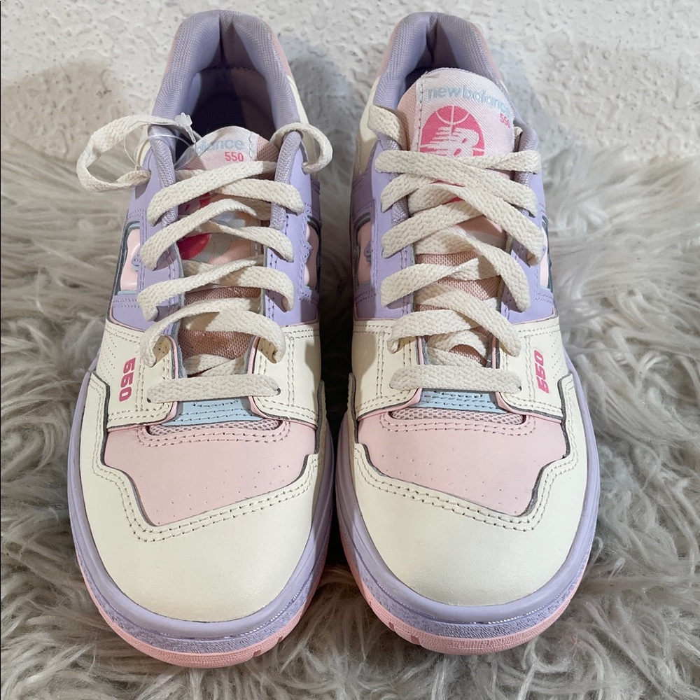 NEW BALANCE 550 Lace Shell Pink With Permafrost Size 6.5 NEW - Picture 2 of 13